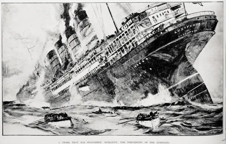 Image: A crime that has staggered humanity: the torpedoing of the Lusitania