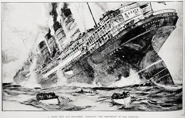 Image: A crime that has staggered humanity: the torpedoing of the Lusitania