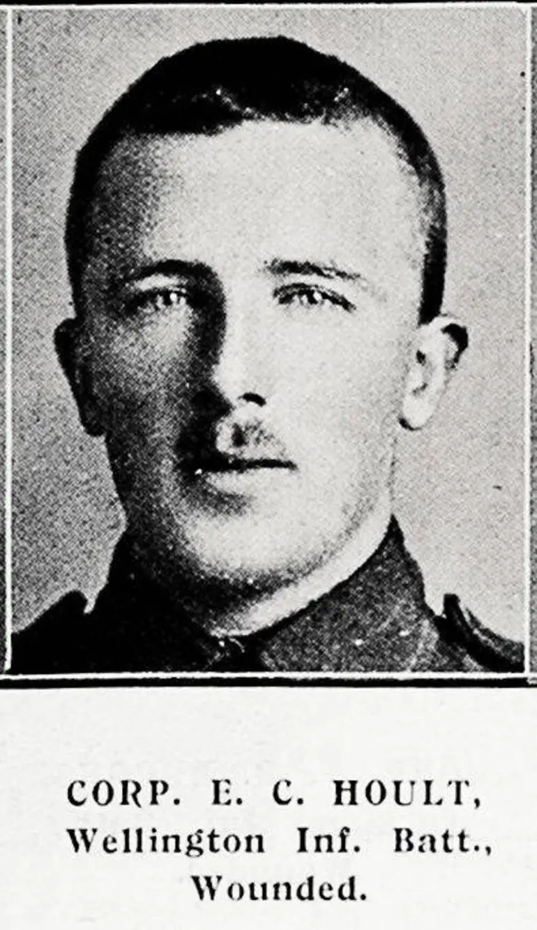 Image: Corp. E. C. Hoult, Wellington Inf. Batt., wounded