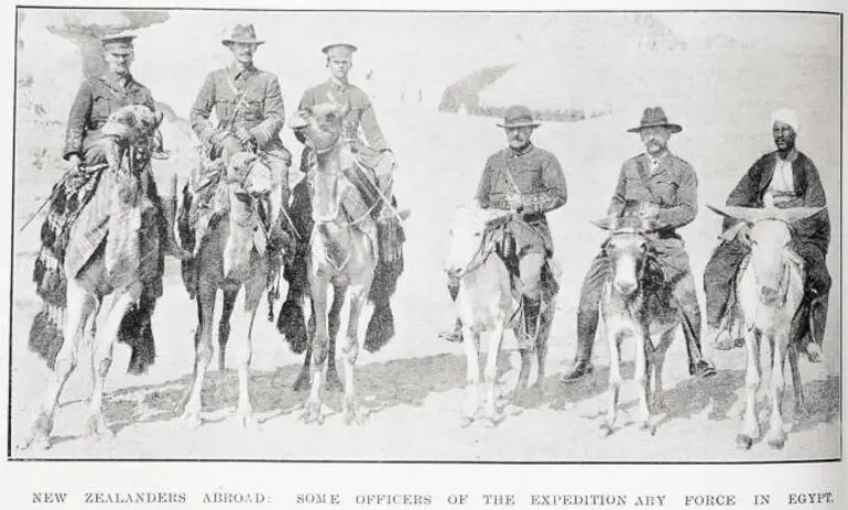 Image: New Zealanders abroad: some officers of the Expeditionary Force in Egypt