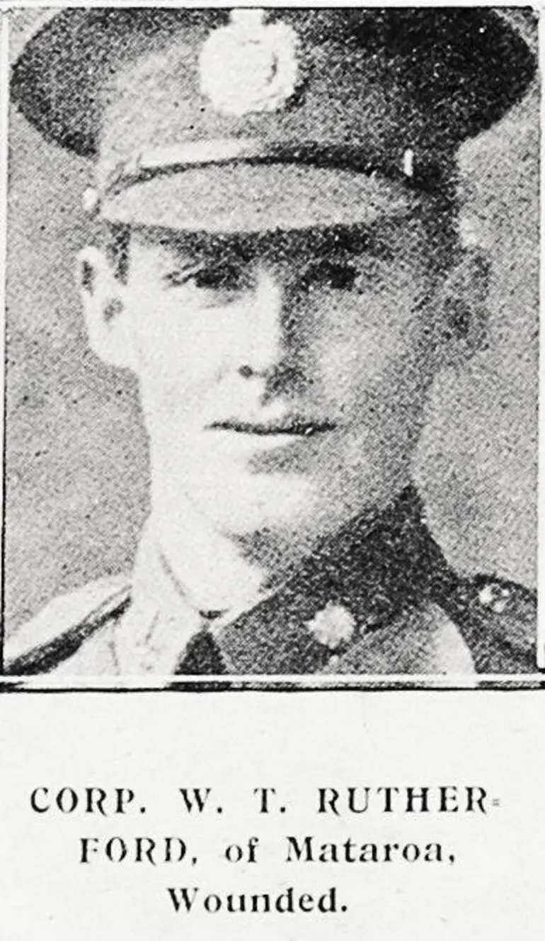 Image: Corp. W. T. Rutherford, of Mataroa, Wounded