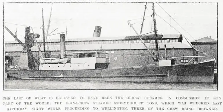 Image: The last of what is believed to have been the oldest steamer in commission in any part of the world: the iron-screw steamer Stormbird