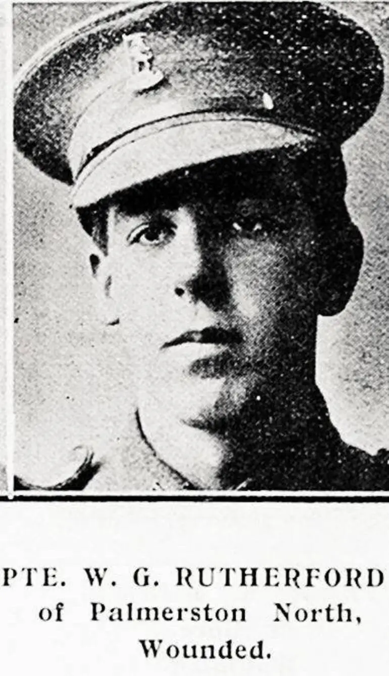 Image: Pte. W. G. Rutherford, of Palmerston North, wounded