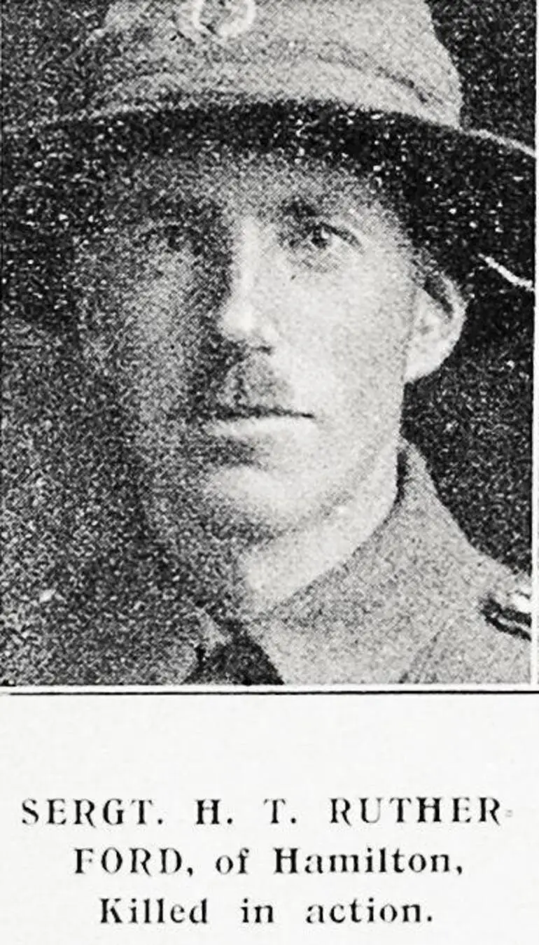 Image: Sergt H T Rutherford of Hamilton, killed in action