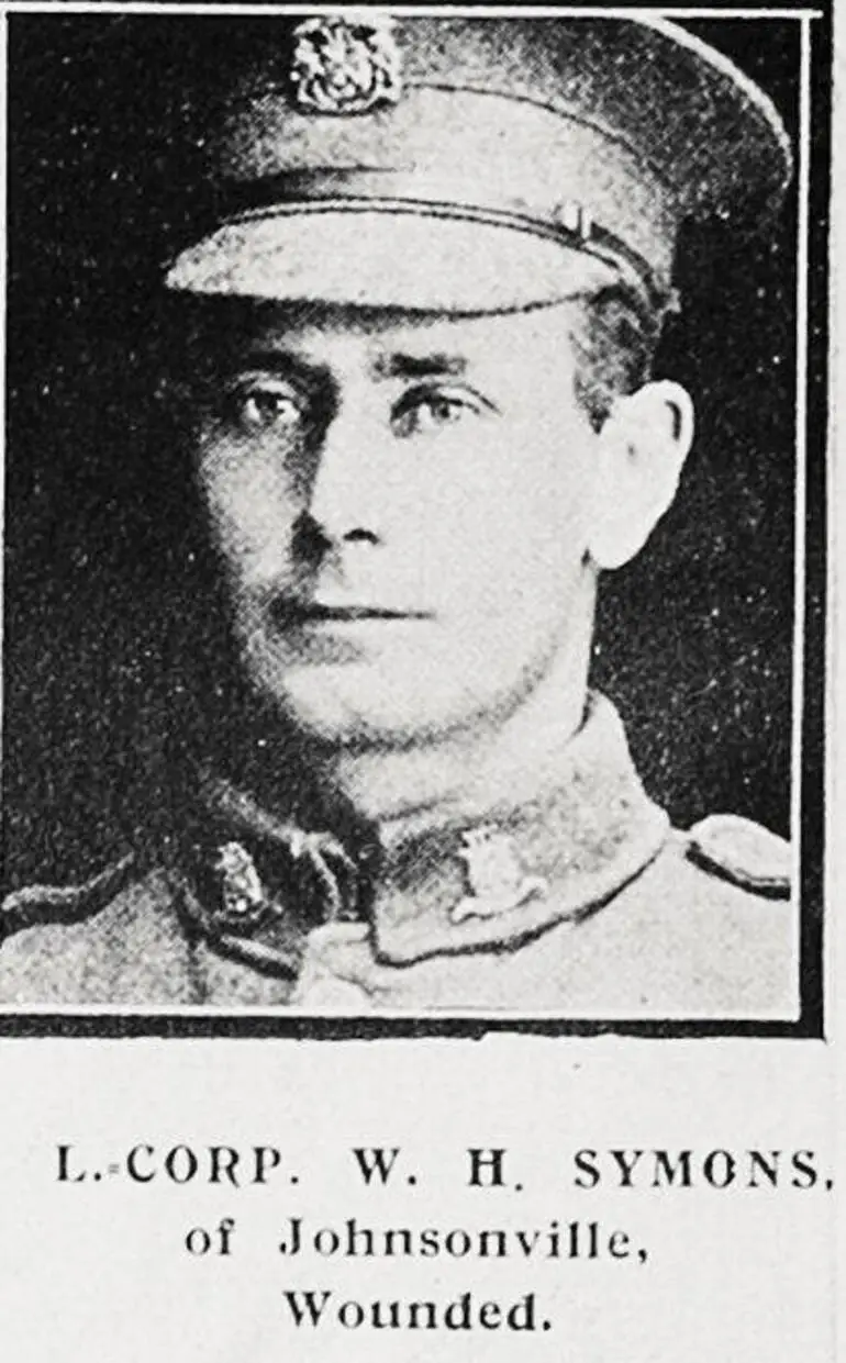 Image: Lance Corporal W. H. SYMONS, of Johnsonville, Wounded