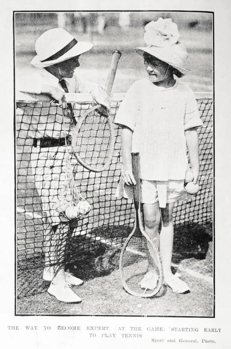 Image: The way to become expert at the game: starting early to play tennis