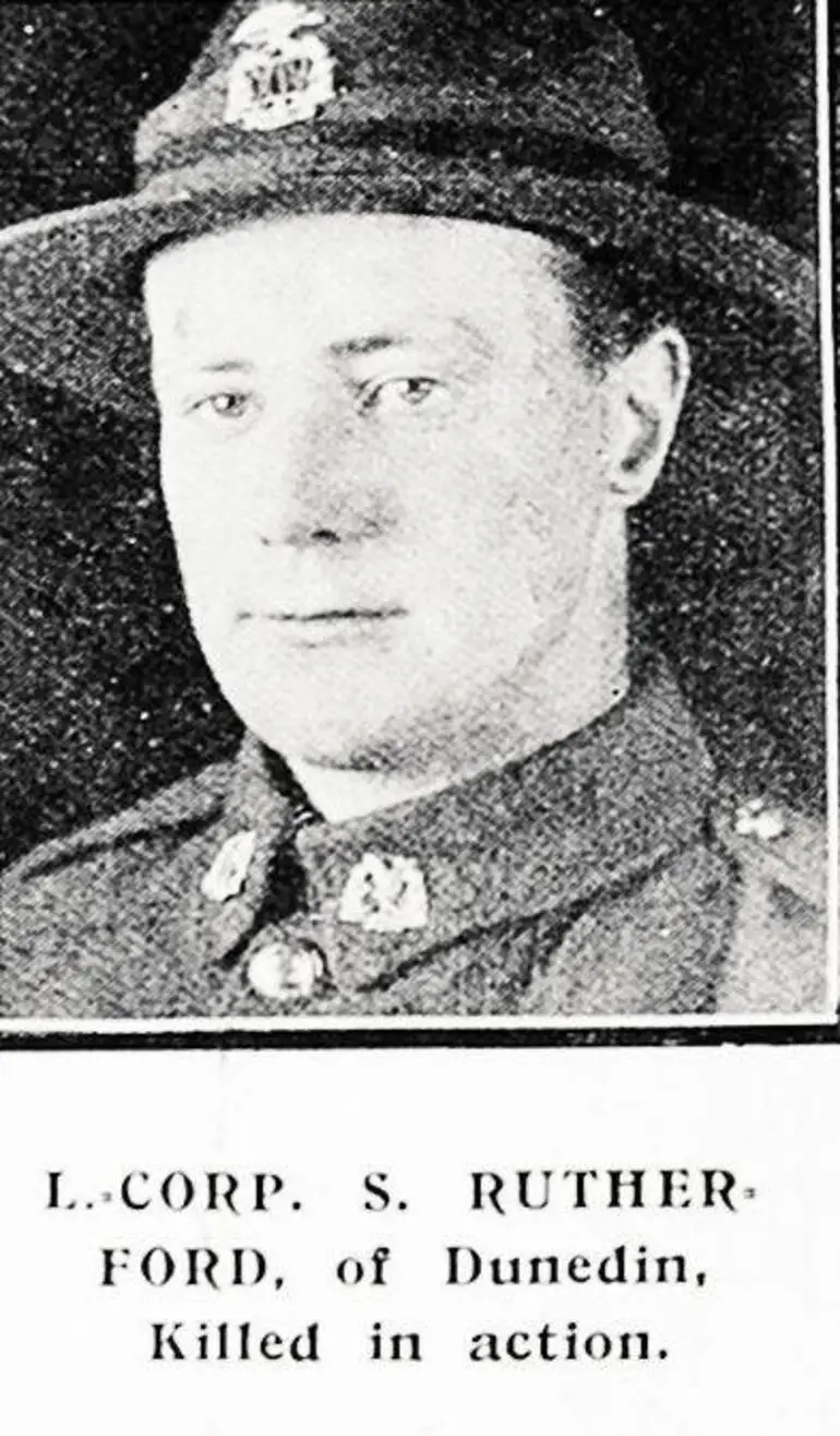 Image: L. Corp. S. Rutherford, of Dunedin, killed in action