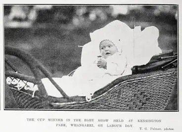 Image: The cup winner in the baby show held at Kensington Park, Whangarei, on Labour Day