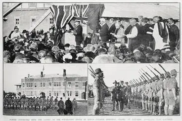 Image: The laying of the foundation stone of King's College Memorial Chapel at Mangere