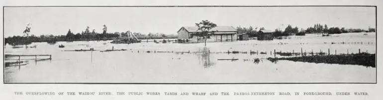 Image: Floods in Ohinemuri district, North Island of New Zealand