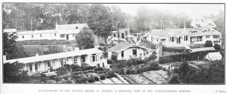Image: Headquarters of the Plunket Society In Dunedin: A Bird's - Eye View of the Karitane- Harris Hospital