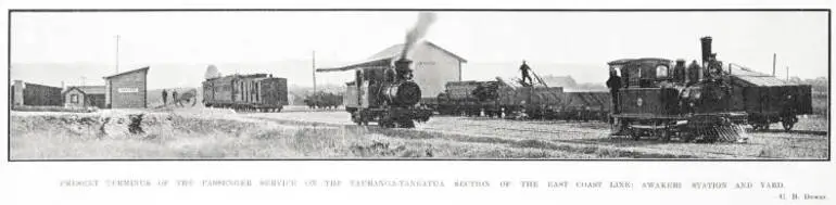 Image: Present Terminus of the Passenger Service on the Tauranga- Taneatua Section of the Fast Coast Line: Awatere Station and Yard