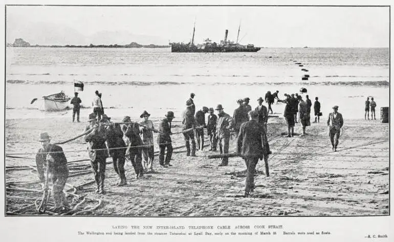 Image: Laying The New Inter -Island Telephone Cable Across Cook Strait