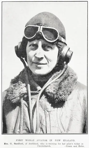 First Woman Aviator In New Zealand Image: First Woman Aviator In New Zealand