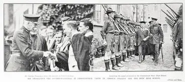 His Excellency The Governor General In Christchurch: Visits To Christ's College and The Boy's High School Image: His Excellency The Governor General In Christchurch: Visits To Christ's College and The Boy's High School