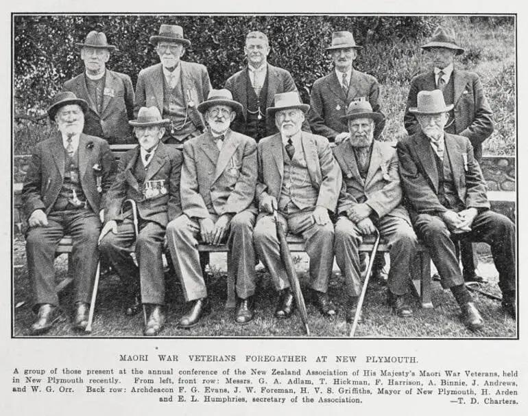 Image: Māori War veterans foregather at New Plymouth