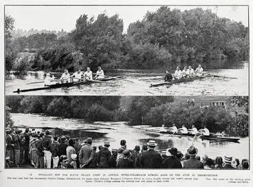 Brilliant win for South Island crew in annual inter-collegiate rowing race on the Avon at Christchurch Image: Brilliant win for South Island crew in annual inter-collegiate rowing race on the Avon at Christchurch