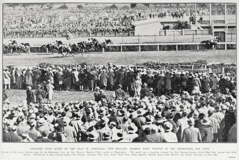 Image: Greatest turf event of the year in Australia: New Zealand horse's easy victory in the Melbourne Cup race