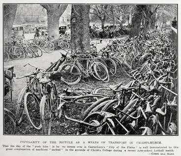 Popularity of the bicycle as a means of transport in Christchurch Image: Popularity of the bicycle as a means of transport in Christchurch