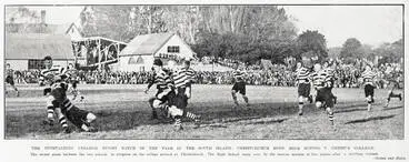 The outstanding college rugby match of the year in the South Island: Christchurch Boys' High School v. Christ's College Image: The outstanding college rugby match of the year in the South Island: Christchurch Boys' High School v. Christ's College