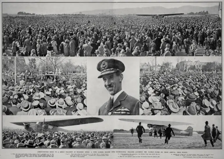 Image: The Enthusiastic Welcome Accorded The Tasman Fliers On Their Arrival From Sydney