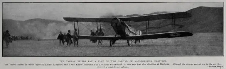 Image: The Tasman Fliers Pay A Visit to the Capital Of Marlborough Province