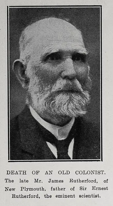 Death of an Old Colonist: The late Mr. James Rutherford Image: Death of an Old Colonist: The late Mr. James Rutherford
