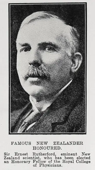 Famous New Zealander Honoured: Sir Ernest Rutherford Image: Famous New Zealander Honoured: Sir Ernest Rutherford