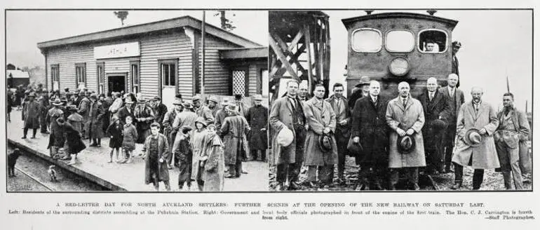 Image: A Red-Letter Day For North Auckland Settlers: Further Scenes at the Opening of the New Railway On Saturday Last
