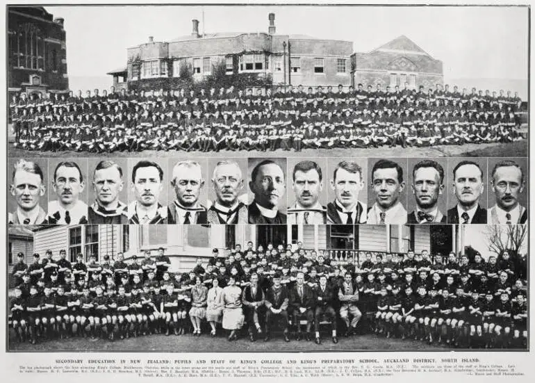 Image: Pupils And Staff Of King's College And King's Preparatory School, Auckland District, North Island