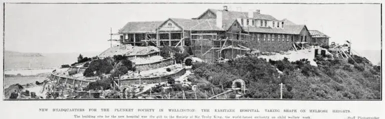 Image: New Headquarters for the Plunket Society In Wellington: The Karitane Hospital Taking Shape On Melrose Heights