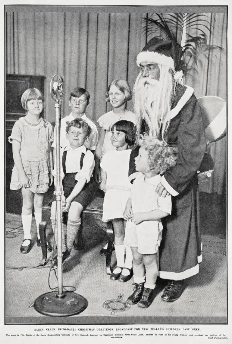 Image: Santa Claus up-to-date: Christmas greetings broadcast for New Zealand children last week