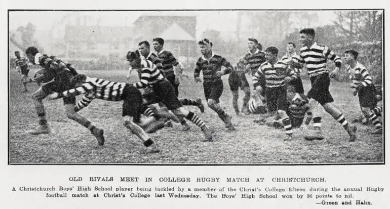 Image: Old rivals meet in college rugby match at Christchurch