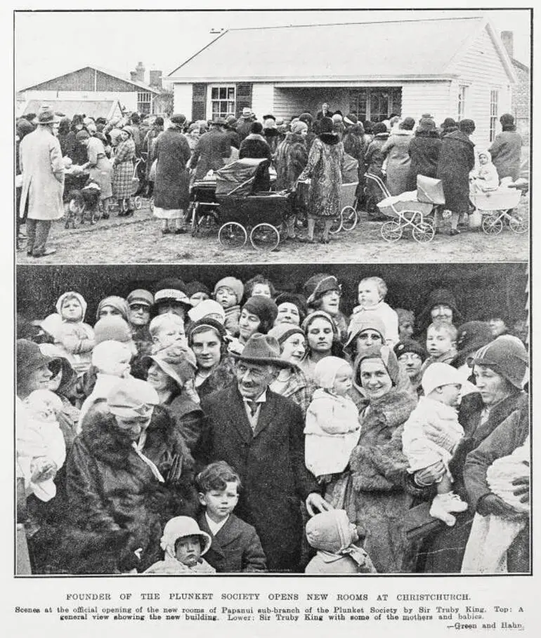 Image: Founder of the Plunket Society opens new rooms at Christchurch