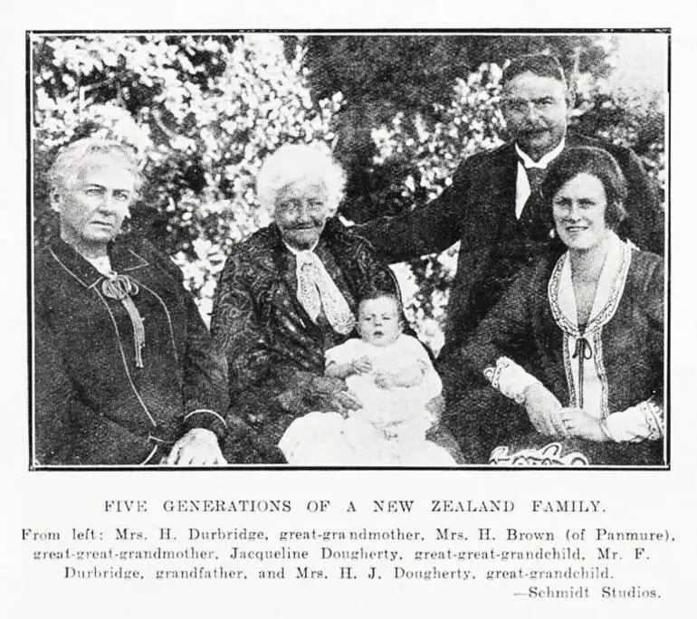 Image: Five generations of a New Zealand family