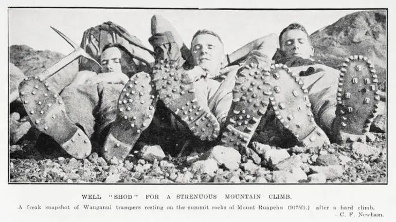 Image: Well 'shod' for a strenuous mountain climb