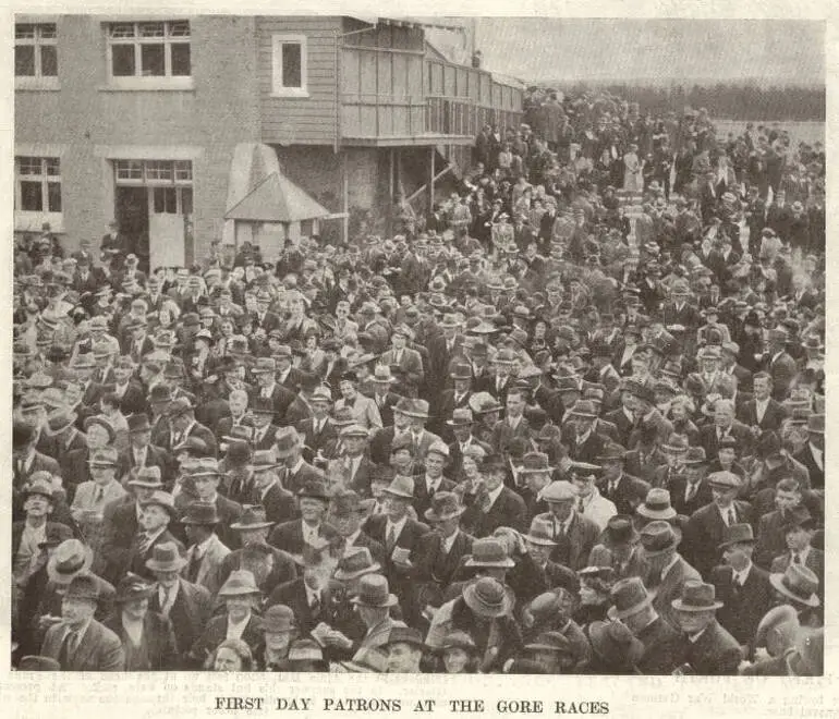 Image: First day patrons at the Gore races