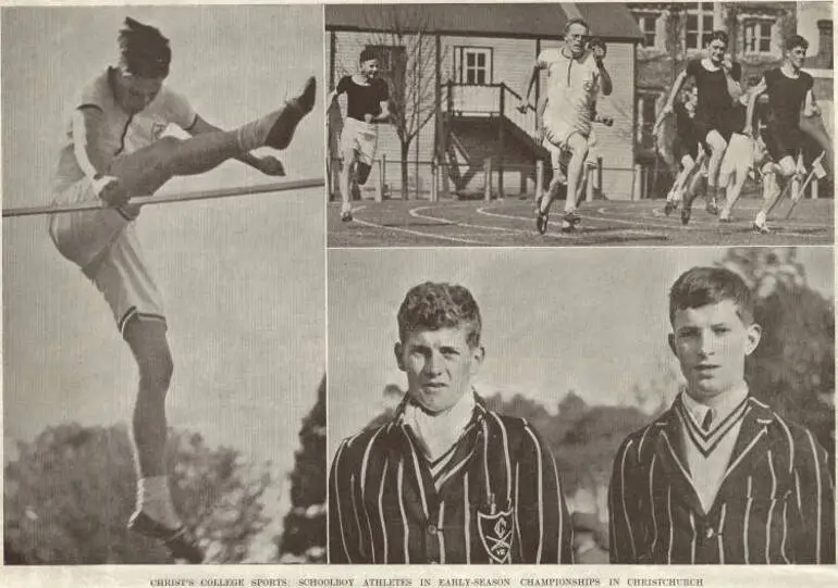 Image: Christ's College sports: schoolboy athletes in early-season championships in Christchurch