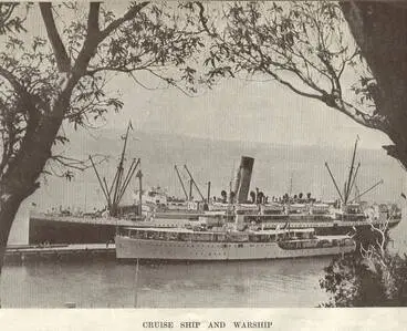 Image: Cruise ship and warship