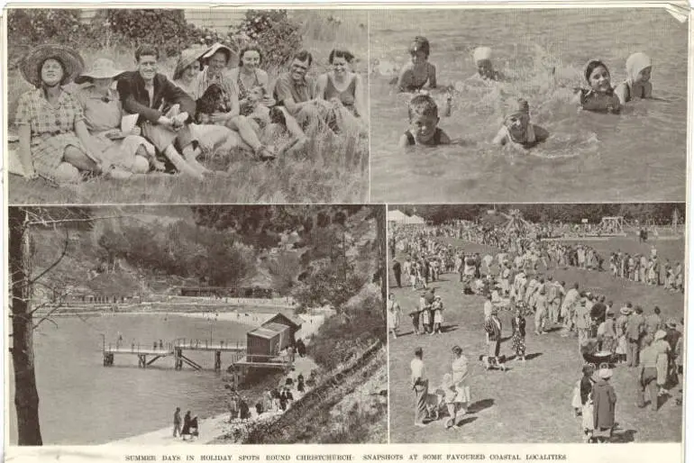 Image: Summer days in holiday spots round Christchurch: snapshots at some favoured coastal localities