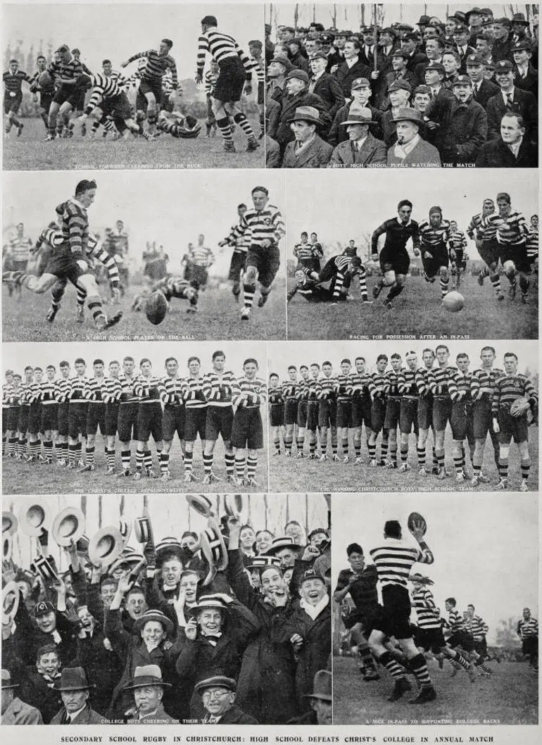 Image: Secondary school rugby in Christchurch: High School defeats Christs College in annual match