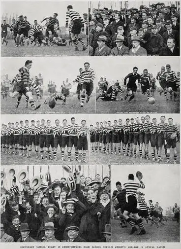 Secondary school rugby in Christchurch: High School defeats Christs College in annual match Image: Secondary school rugby in Christchurch: High School defeats Christs College in annual match