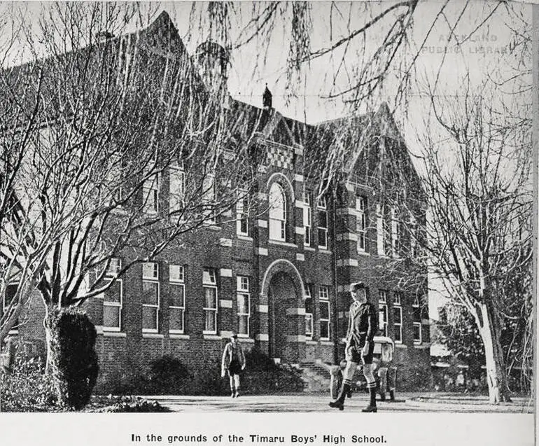 Image: In the grounds of the Timaru Boys' High School