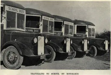 Image: Travelling to school by motor-bus