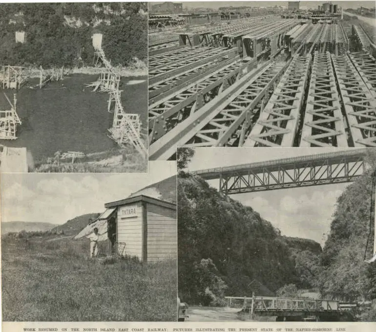 Image: Work resumed on the North Island East Coast railway: pictures illustrating the present state of the Napier-Gisborne line