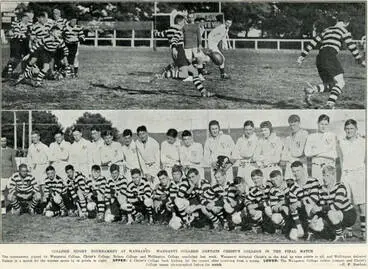 College rugby tournament at Wanganui: Wanganui College defeats Christ's College in the final match Image: College rugby tournament at Wanganui: Wanganui College defeats Christ's College in the final match