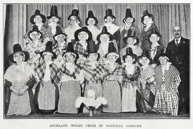 Image: Auckland Welsh choir in national costume