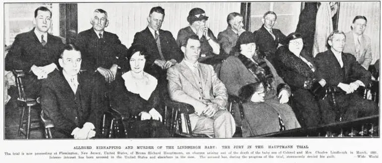 Image: Alleged kidnapping and murder of the Lindbergh baby: the jury in the Hauptmann trial