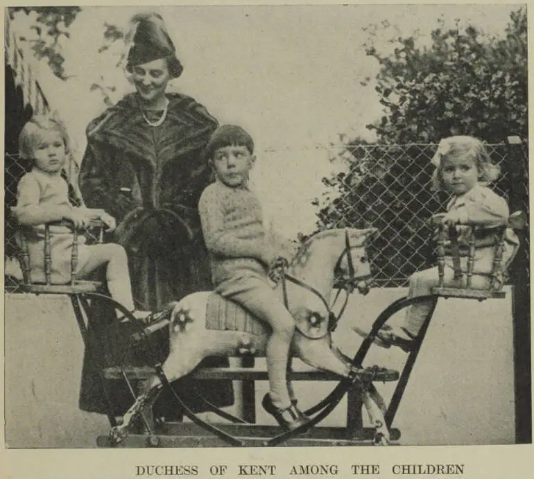 Image: Duchess of Kent among the children