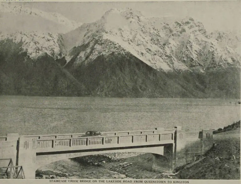 Image: Staircase Creek bridge on the lakeside road from Queenstown to Kingston